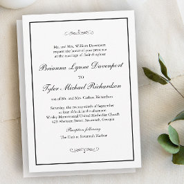 Invitación Boda clásico de elegancia simple