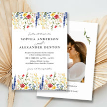 Boda clásico de flores silvestres rusticas elegant