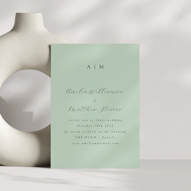 Invitación Boda clásico de guión de pintura con sífilio de mo (Subido por el creador)