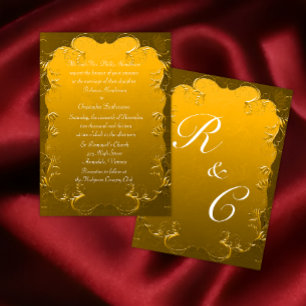 Invitación Boda clásico de la elegancia dorada