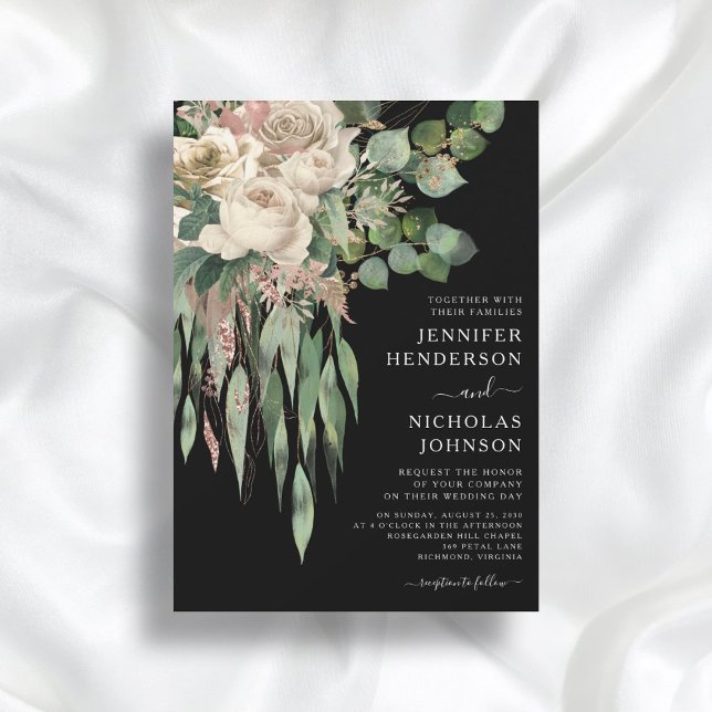 Invitación Boda clásico de los peones negros (Subido por el creador)