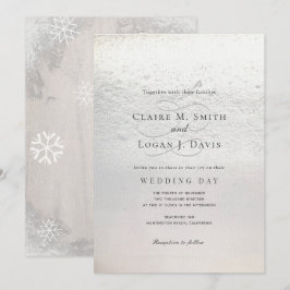 Invitación Boda Clásico de Nieve de Invierno