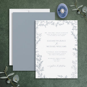 Invitación Boda clásico elegante de estilo formal y turbio de