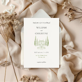 Invitación Boda clásico elegante de lujo simple