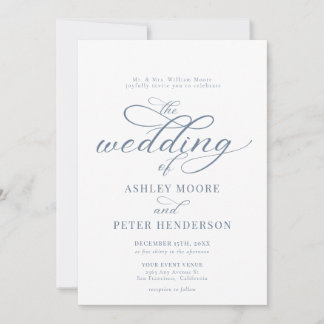 Invitación Boda clásico Minimalista de script simple