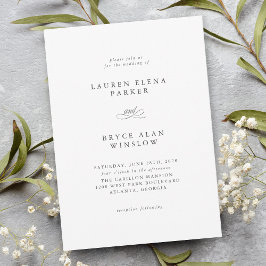 Invitación Boda clásico minimalista elegante