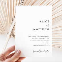 Boda clásico Minimalista negro y blanco