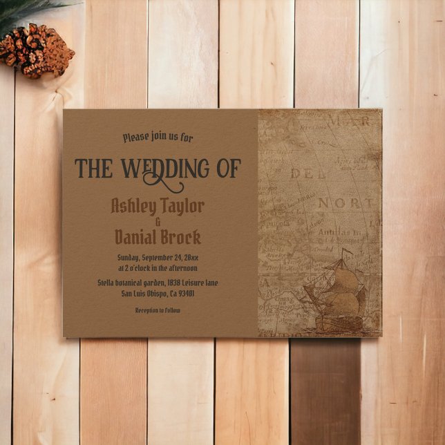 Invitación Boda clásico moderno de mediados del siglo XX (Subido por el creador)