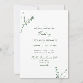 Invitación Boda Clásico Moderno de Sketch Floral de Lily Vall