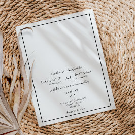Invitación Boda clásico moderno Minimalista simple