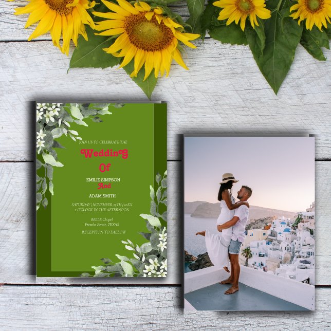 INVITACIÓN BODA CLASSY WATERCOLOR FLORAL (Subido por el creador)