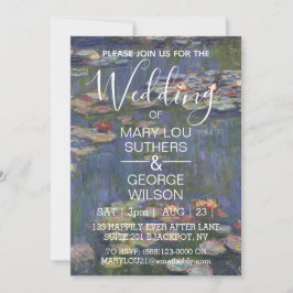 Invitación Boda Claude Monet Water Lilies