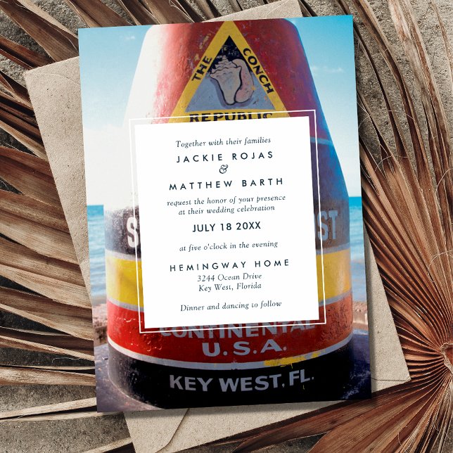 Invitación Boda clave en la playa del oeste de Florida (Subido por el creador)