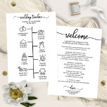 Invitación Boda Cocktail Itinerario - Bienvenida Boda Icono<br><div class="desc">Un sencillo itinerario de boda de caligrafía de moda, fácil de personalizar con tus detalles. Compruebe que la colección contiene elementos coincidentes. PERSONALIZACIÓN: Si necesita personalización del diseño, póngase en contacto conmigo por chat; si necesita información sobre su pedido, opciones de envío, etc., póngase en contacto directamente con el soporte...</div>