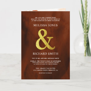Invitación Boda Código QR Arco de Hojas de Terracota Boho Ter