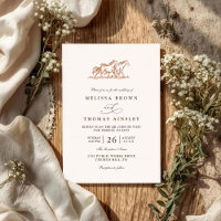 Boda Código QR Caballos Salvajes del Oeste País Rú