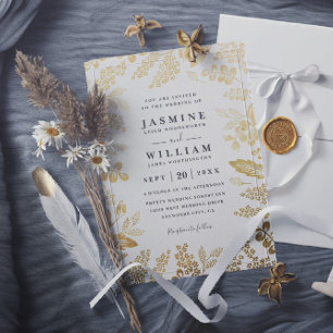 Invitación Boda Código QR Elegante Floral y Encaje Rústico