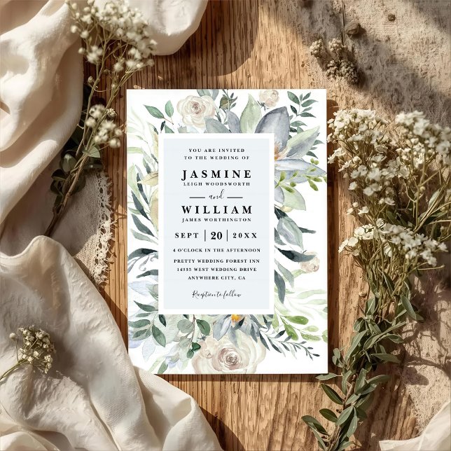 Invitación Boda Código QR Elegante Rústico Boho Eucalipto (Subido por el creador)