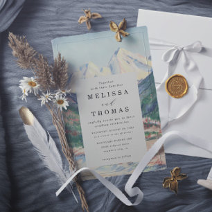 Invitación Boda Código QR Presupuesto Rústico Bosque Árbol Mo