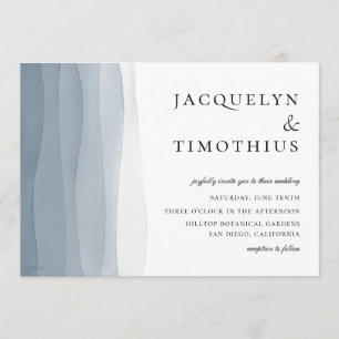 Invitación Boda color azul naranja