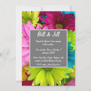 Invitación Boda colorido de Daisies