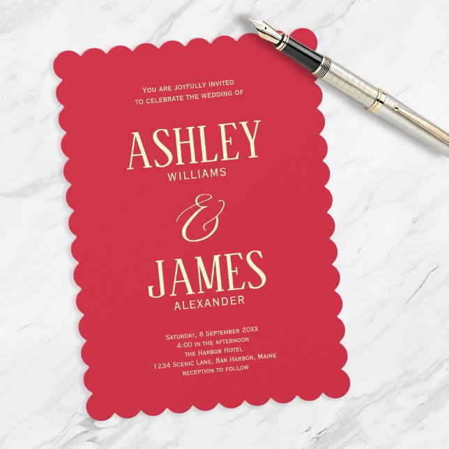 Invitación Boda colorido de vieiras blancas modernas (Subido por el creador)