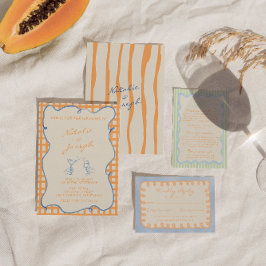 Invitación Boda colorido y caprichoso pintado a mano