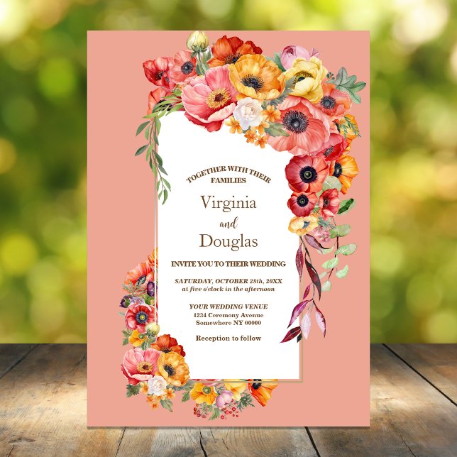 Invitación Boda Colorous Poppies (Subido por el creador)
