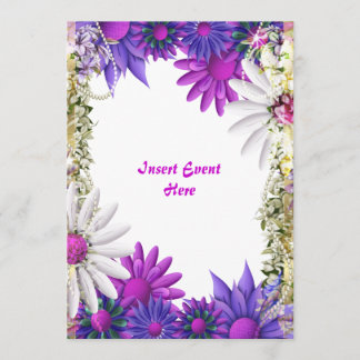 Invitación Boda compromiso cumpleaños morado azul