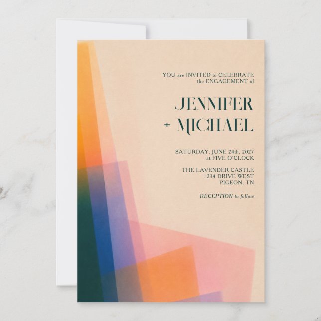 Invitación Boda Compromiso Prisma Suave (Anverso)