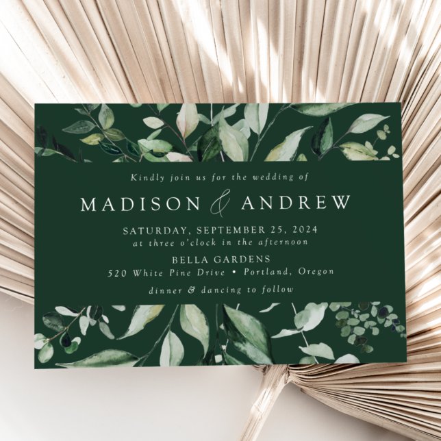 Invitación Boda con abundante vegetación (Subido por el creador)