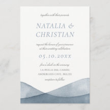 Boda con Acuarela Azul Sumergida