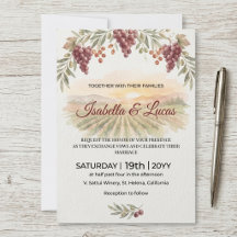 Boda con Acuarela del Viñedo de Napa Valley
