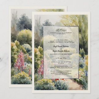 Invitación Boda con Acuarela Personalizada de Shendish Manor