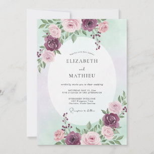 Invitación Boda con Arco Botánico de Flor de Ciruelo