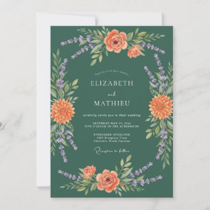 Invitación Boda con Arco Botánico de Flor de Naranja