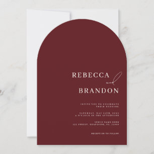 Invitación Boda con Arco de Borgoña