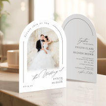 Boda con Arco de Foto con Letra Moderna Minimalist