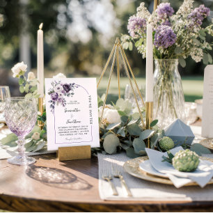 Invitación Boda con Arco de Lavanda y Morado