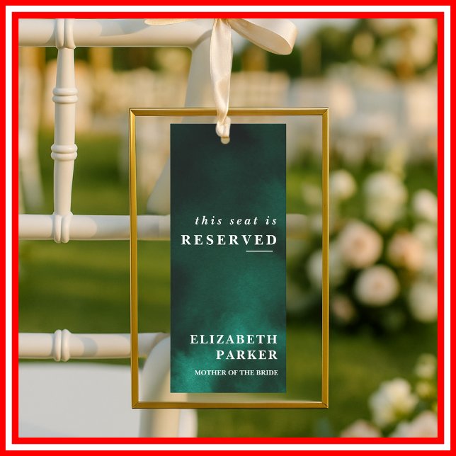 Invitación Boda con Asientos Reservados Verde Esmeralda (Subido por el creador)