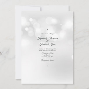 Invitación Boda con bokeh blanco