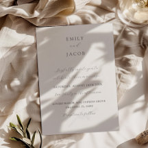 Boda con Caligrafía Negra y Blanca con Estilo