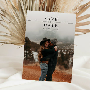 Invitación Boda con código QR de foto minimalista moderna