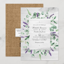 Boda con código QR de respuesta RSVP rústico de la