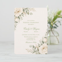 Boda con crema y verde salvia vegetación