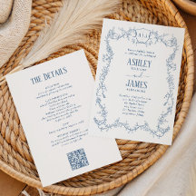 Boda con Cresta de Monograma de Acero Azul Rosa Di