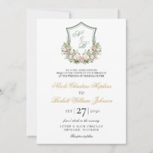 Boda con Cresta Floral Rosa
