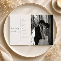 Boda con diseño arquitectónico dividido