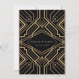 Invitación Boda con efecto Gatsby Guardar la fecha