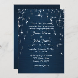Invitación Boda con encanto de Star Struck | Azul marino